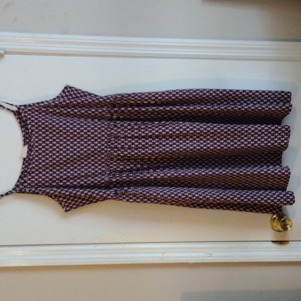 Natural Life Linen , plum and beige printed dress